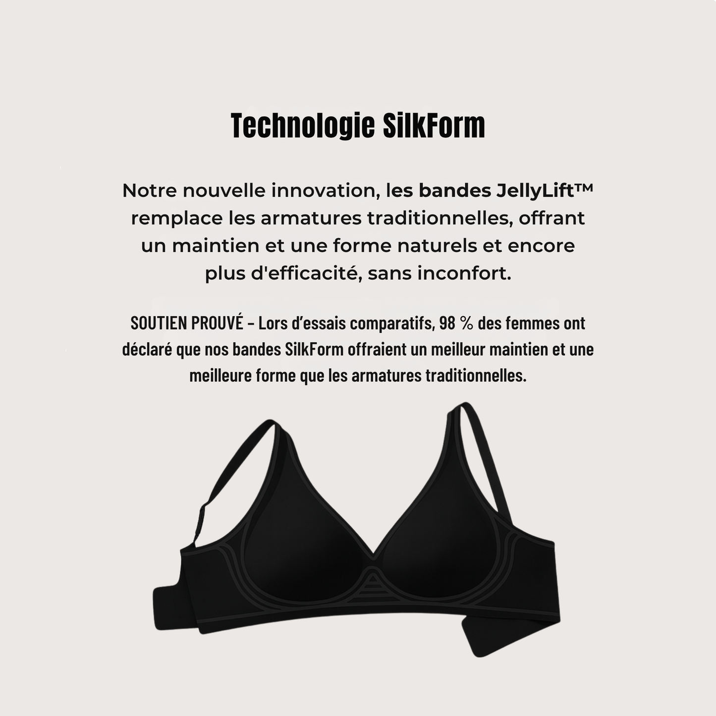 Soutien-gorge sans armatures