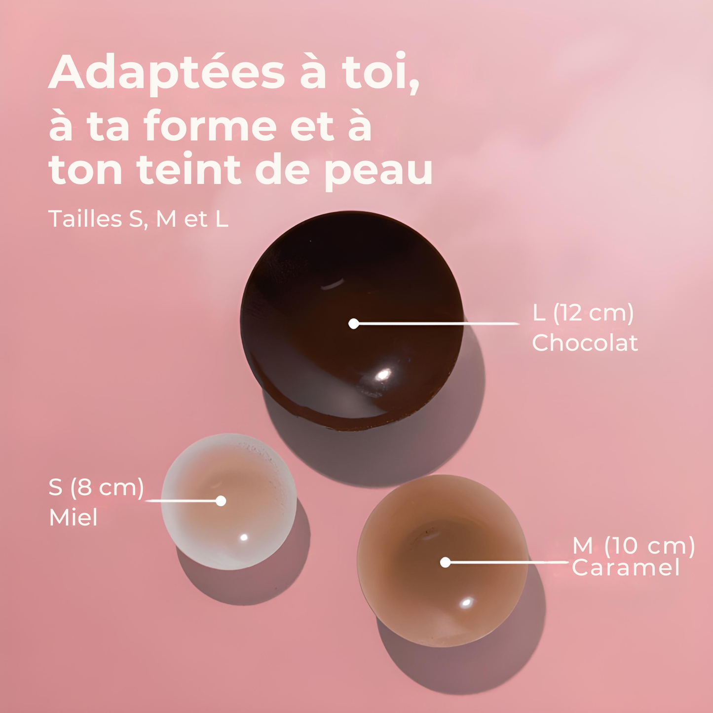 Cache-tétons ronds sans adhésif