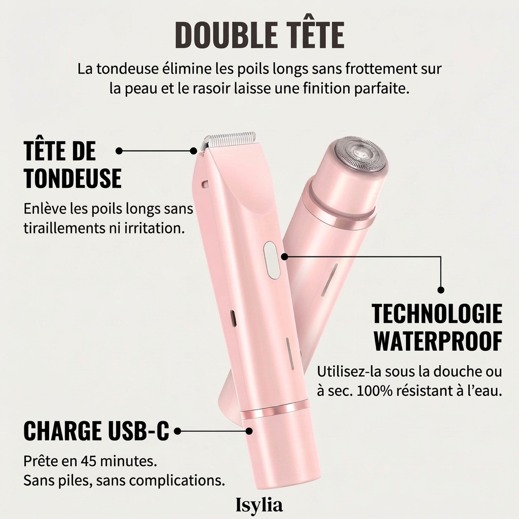 Rasoir 2 en 1 Norelle pour le maillot et le corps
